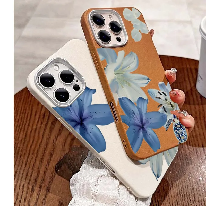 Elegant Blue Lily Fashion Patt - Xiaomi Redmi Note 14 review and price