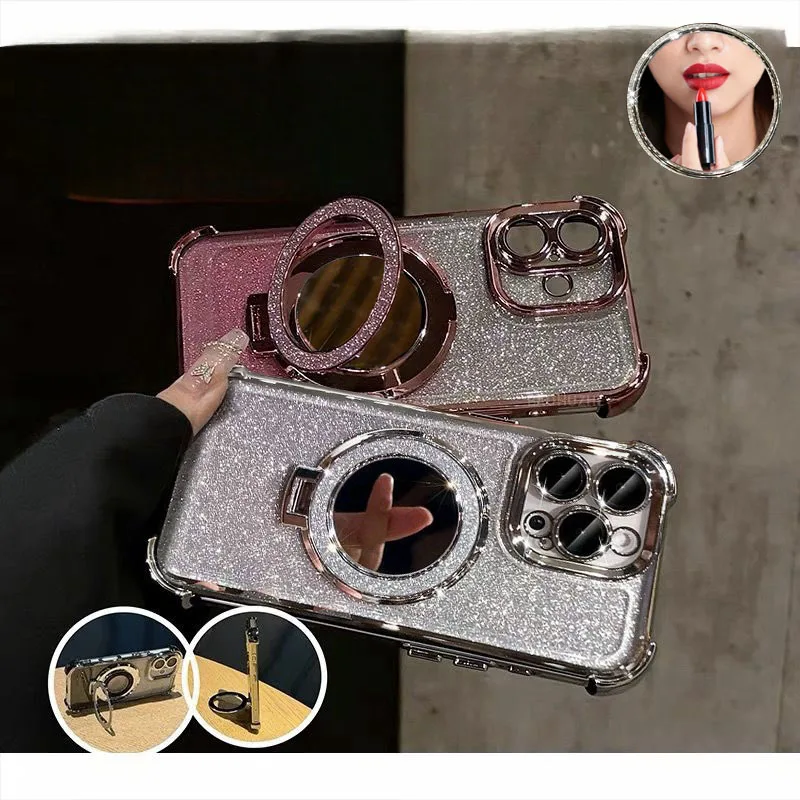 Glitter Mirror Holder Case For - Vivo Y28 review and price